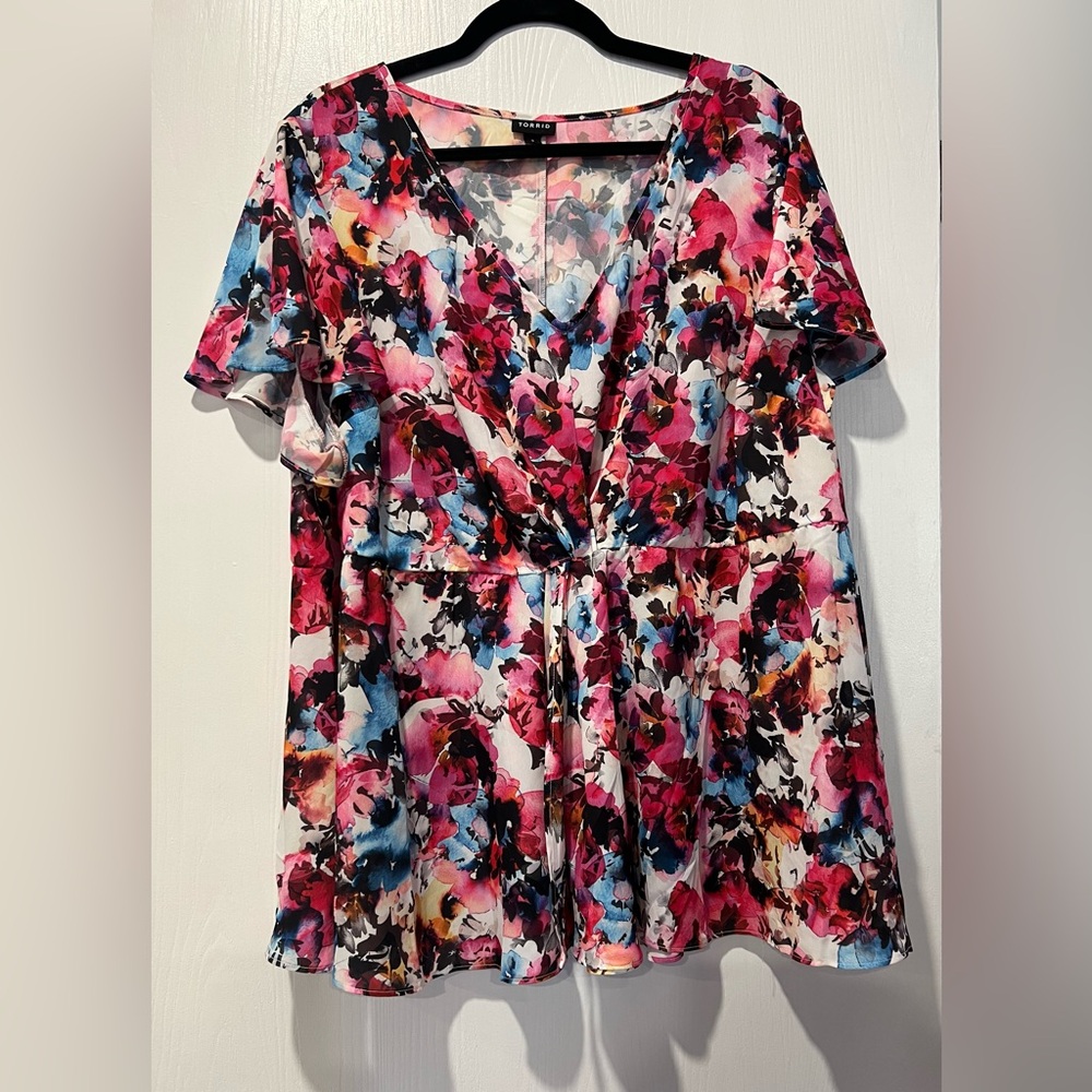 Multicoloured summer blouse - Picture 1 of 3